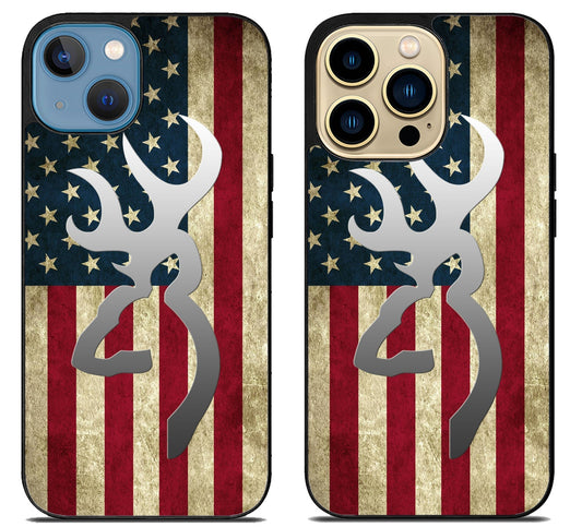 Browning Logo Flag iPhone 14 | 14 Plus | 14 Pro | 14 Pro Max Case