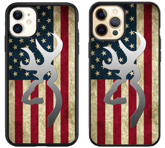 Browning Logo Flag iPhone 12 | 12 Mini | 12 Pro | 12 Pro Max Case