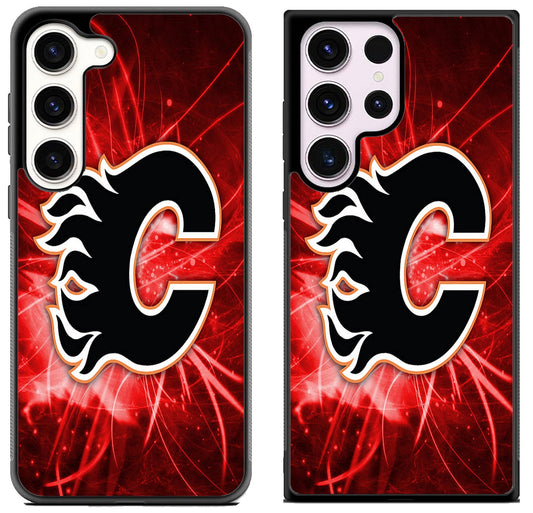 Calgary Flames Red Wallpaper Samsung Galaxy S23 | S23+ | S23 Ultra Case