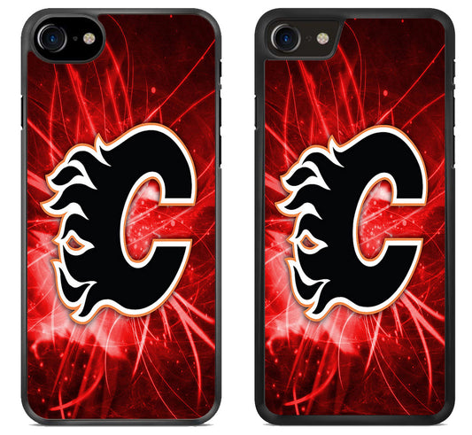 Calgary Flames Red Wallpaper iPhone SE 2020 | iPhone SE 2022 Case