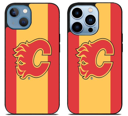 Calgary Flames Stripe iPhone 13 | 13 Mini | 13 Pro | 13 Pro Max Case