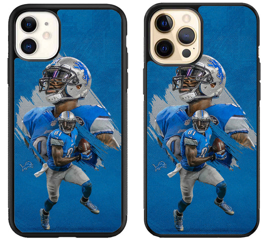 Calvin Johnson Detroit Lions iPhone 12 | 12 Mini | 12 Pro | 12 Pro Max Case