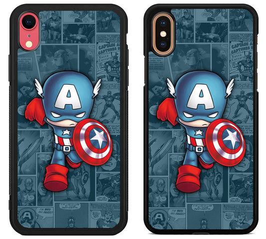 Captain America Background iPhone X | XS | XR | XS Max Case