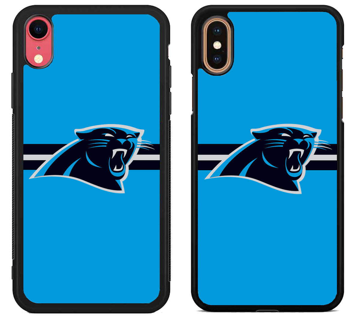 Carolina Panthers Striped iPhone X | XS | XR | XS Max Case