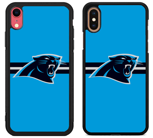 Carolina Panthers Striped iPhone X | XS | XR | XS Max Case