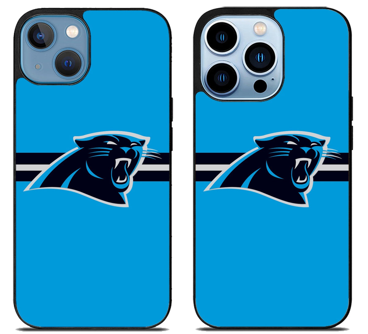 Carolina Panthers Striped iPhone 13 | 13 Mini | 13 Pro | 13 Pro Max Case