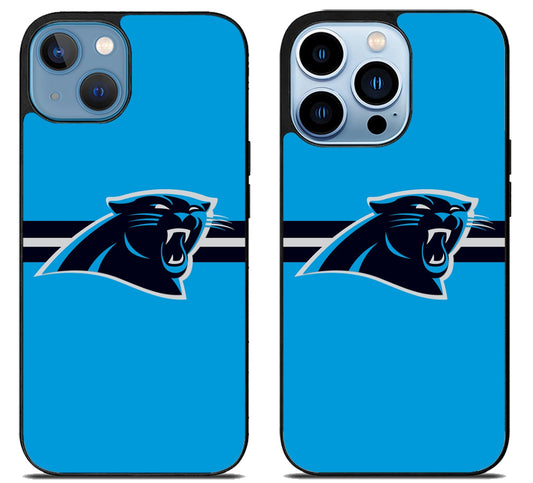 Carolina Panthers Striped iPhone 13 | 13 Mini | 13 Pro | 13 Pro Max Case