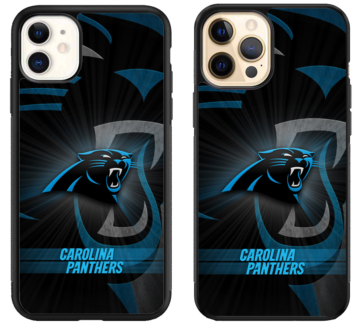 Carolina Panthers Theme iPhone 12 | 12 Mini | 12 Pro | 12 Pro Max Case