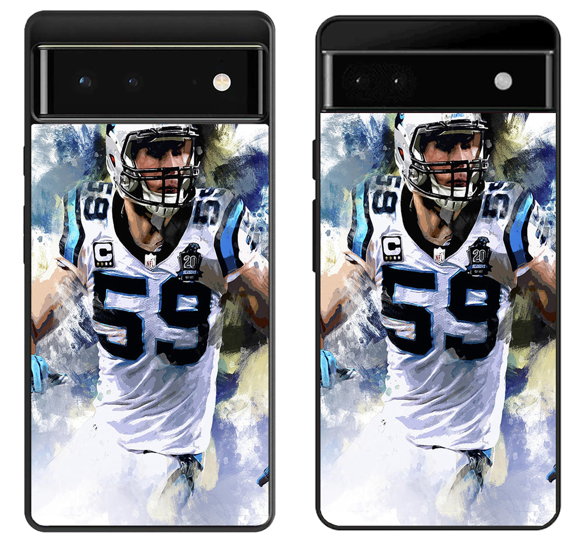 Carolina panthers Luke kuechly Artwork Google Pixel 6 | 6A | 6 Pro Case