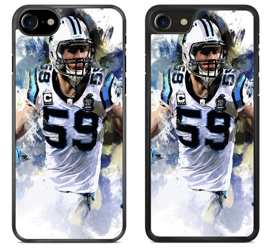 Carolina panthers Luke kuechly Artwork iPhone SE 2020 | iPhone SE 2022 Case