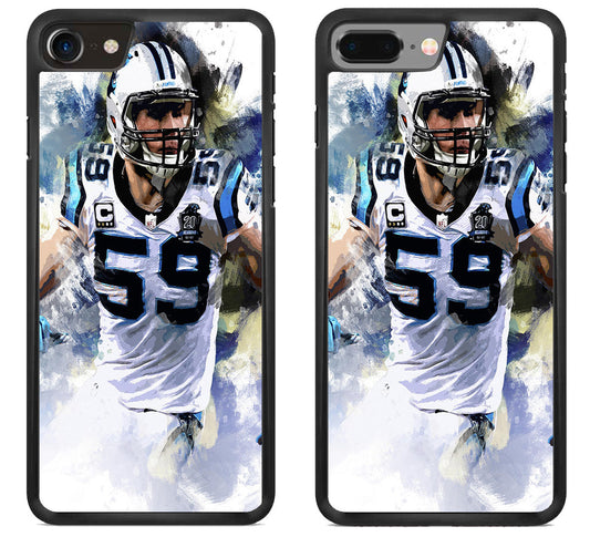 Carolina panthers Luke kuechly Artwork iPhone 8 | iPhone 8 Plus Case