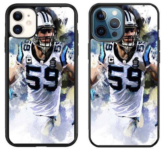 Carolina panthers Luke kuechly Artwork iPhone 11 | 11 Pro | 11 Pro Max Case