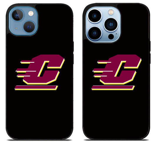 Central Michigan Chippewas Black iPhone 13 | 13 Mini | 13 Pro | 13 Pro Max Case