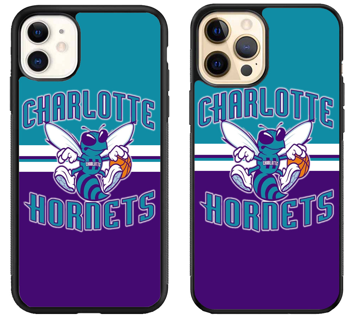 Charlotte Hornets Stripe iPhone 12 | 12 Mini | 12 Pro | 12 Pro Max Case