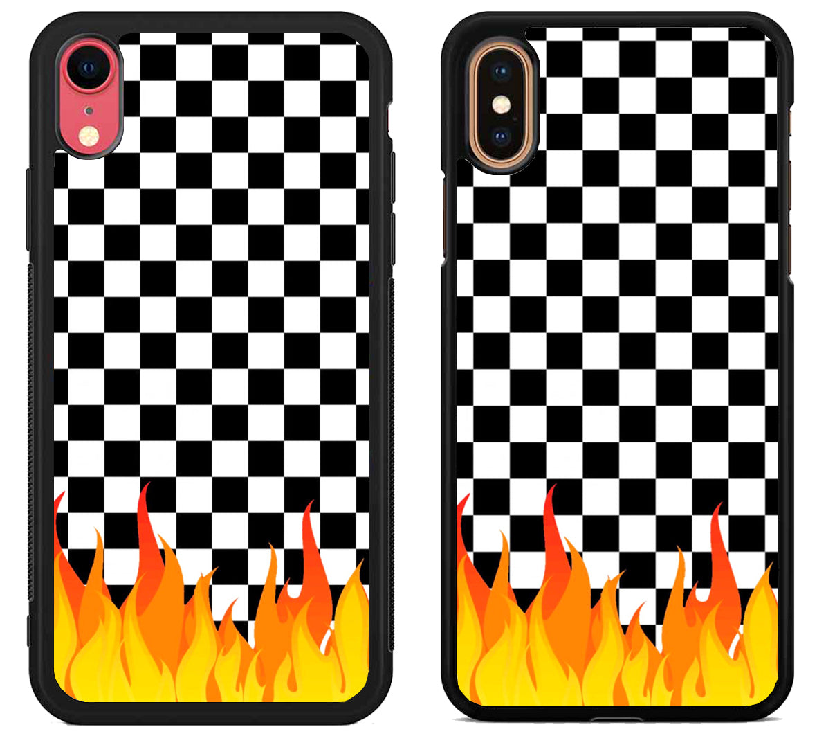 Checkerboard Vanz With Flame iPhone X | XS | XR | XS Max Case
