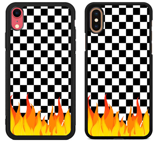 Checkerboard Vanz With Flame iPhone X | XS | XR | XS Max Case