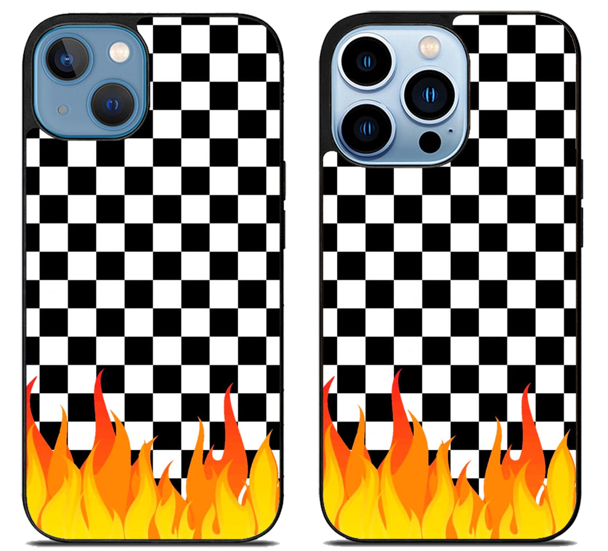 Checkerboard Vanz With Flame iPhone 13 | 13 Mini | 13 Pro | 13 Pro Max Case