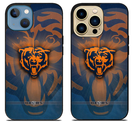 Chicago Bears Logo Background iPhone 14 | 14 Plus | 14 Pro | 14 Pro Max Case