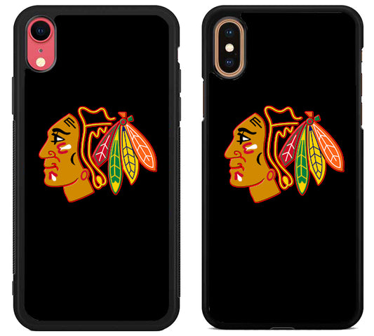 Chicago Blackhawks Logo Black iPhone X | XS | XR | XS Max Case