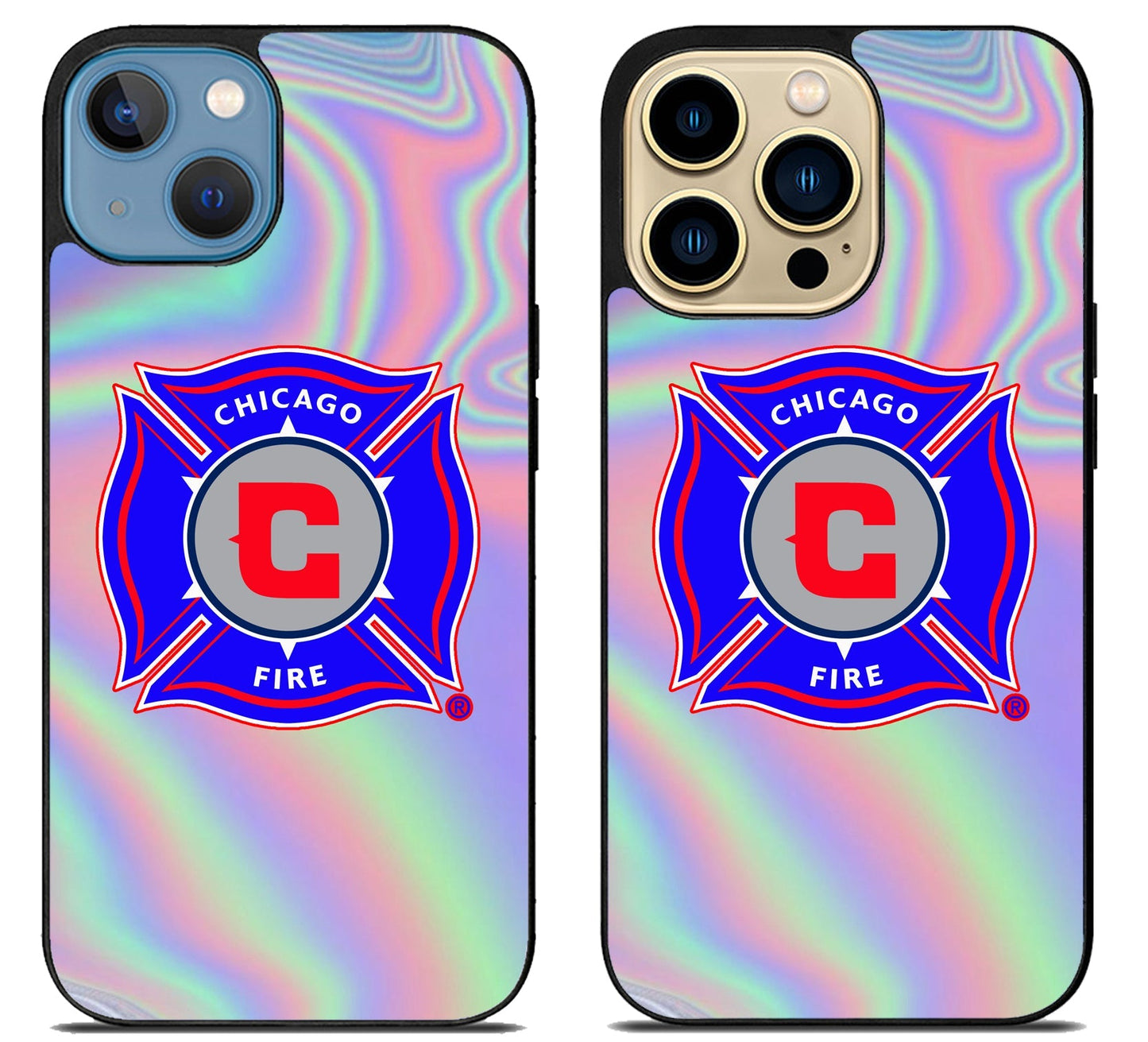 Chicago Fire Logo Holographic iPhone 14 | 14 Plus | 14 Pro | 14 Pro Max Case