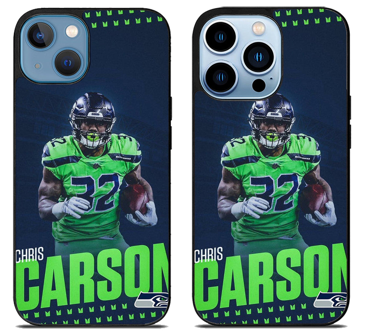 Chris Carson Seattle Seahawks iPhone 13 | 13 Mini | 13 Pro | 13 Pro Max Case