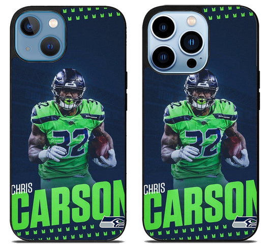 Chris Carson Seattle Seahawks iPhone 13 | 13 Mini | 13 Pro | 13 Pro Max Case