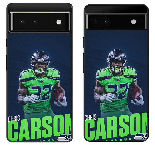 Chris Carson Seattle Seahawks Google Pixel 6 | 6A | 6 Pro Case