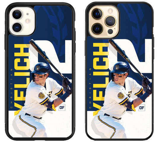 Christian Yelich Baseball Brewers iPhone 12 | 12 Mini | 12 Pro | 12 Pro Max Case