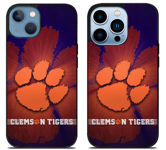 Clemson Tigers Background iPhone 13 | 13 Mini | 13 Pro | 13 Pro Max Case