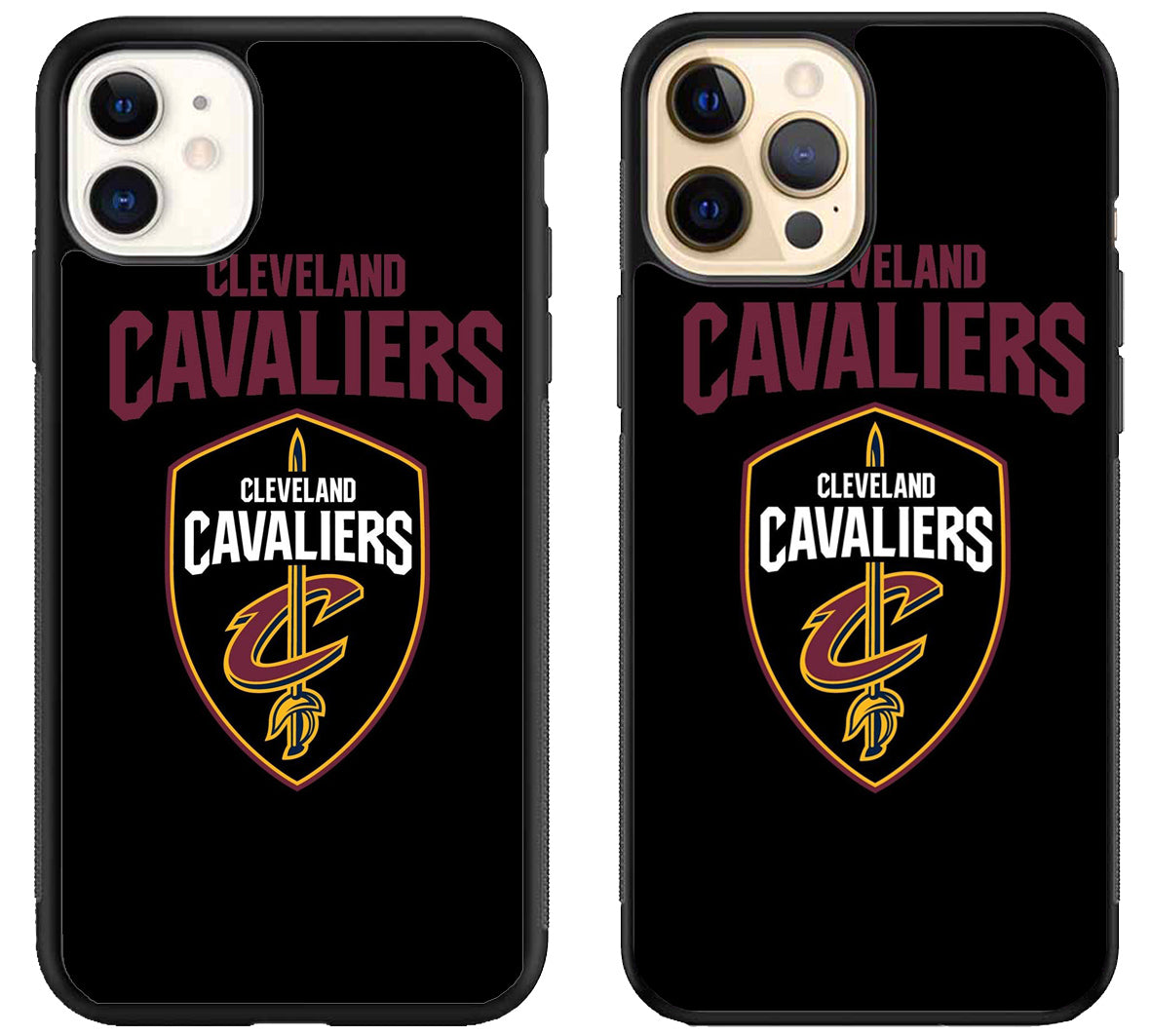 Cleveland Cavaliers Black iPhone 12 | 12 Mini | 12 Pro | 12 Pro Max Case