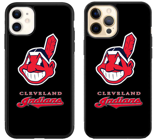 Cleveland Indians Black iPhone 12 | 12 Mini | 12 Pro | 12 Pro Max Case