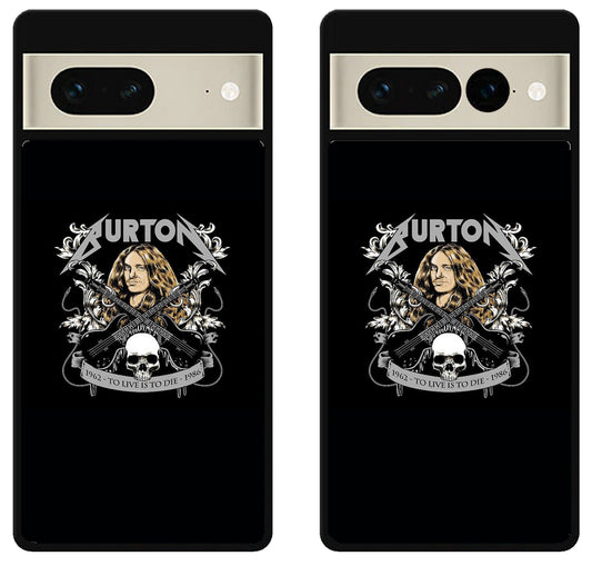 Cliff Burton Metallica Black Google Pixel 7 | 7 Pro Case