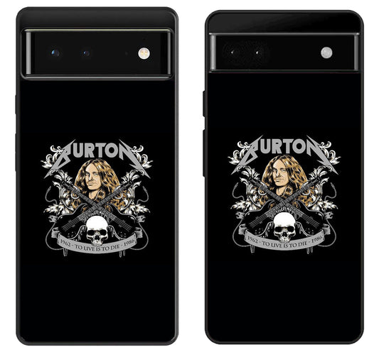 Cliff Burton Metallica Black Google Pixel 6 | 6A | 6 Pro Case