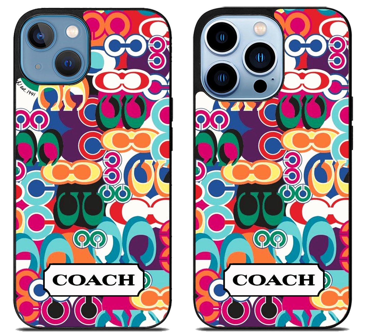 Coach Colorfull Pattern iPhone 13 | 13 Mini | 13 Pro | 13 Pro Max Case