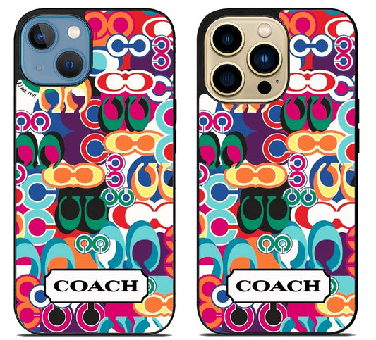 Coach Colorfull Pattern iPhone 14 | 14 Plus | 14 Pro | 14 Pro Max Case