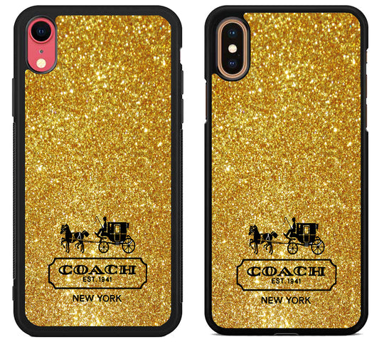 Coach Golden Sparkly iPhone X | XS | XR | XS Max Case