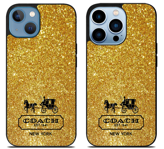Coach Golden Sparkly iPhone 13 | 13 Mini | 13 Pro | 13 Pro Max Case