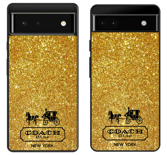 Coach Golden Sparkly Google Pixel 6 | 6A | 6 Pro Case