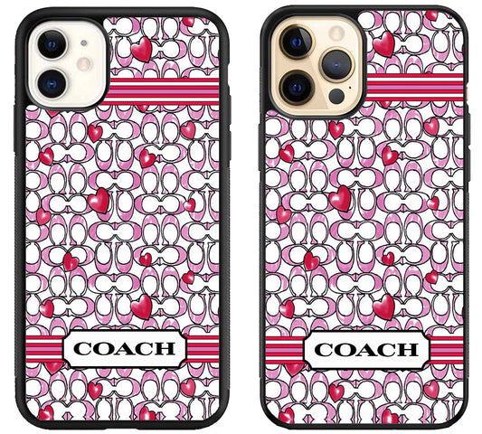 Coach Logo Pattern iPhone 12 | 12 Mini | 12 Pro | 12 Pro Max Case