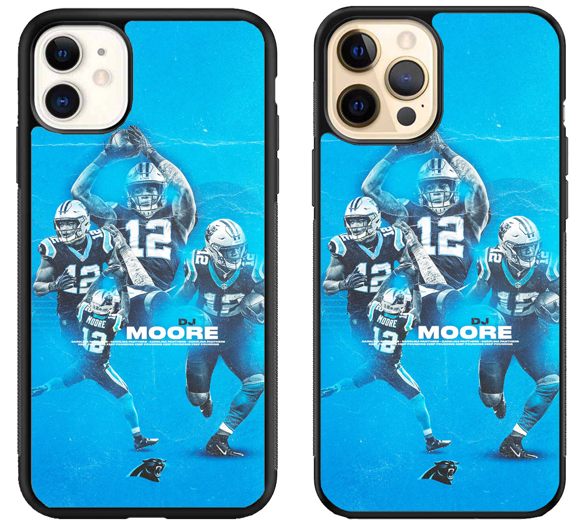 DJ Moore Carolina Panthers iPhone 12 | 12 Mini | 12 Pro | 12 Pro Max Case