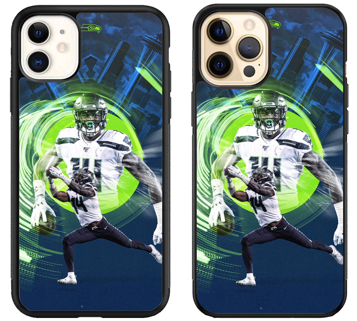 DK Metcalf Seattle Seahawks Background iPhone 12 | 12 Mini | 12 Pro | 12 Pro Max Case