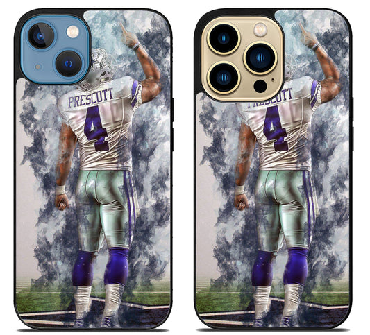 Dak Prescott Dallas Cowboys Artwork iPhone 14 | 14 Plus | 14 Pro | 14 Pro Max Case
