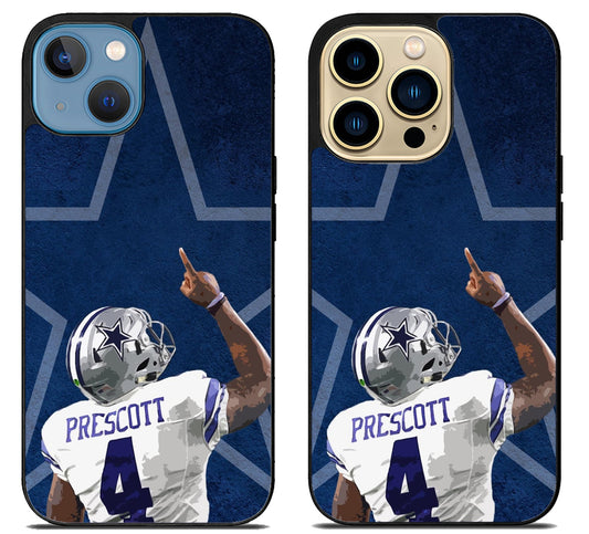 Dak Prescott Dallas Cowboys Background iPhone 14 | 14 Plus | 14 Pro | 14 Pro Max Case