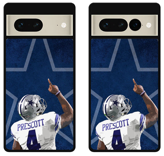 Dak Prescott Dallas Cowboys Background Google Pixel 7 | 7 Pro Case