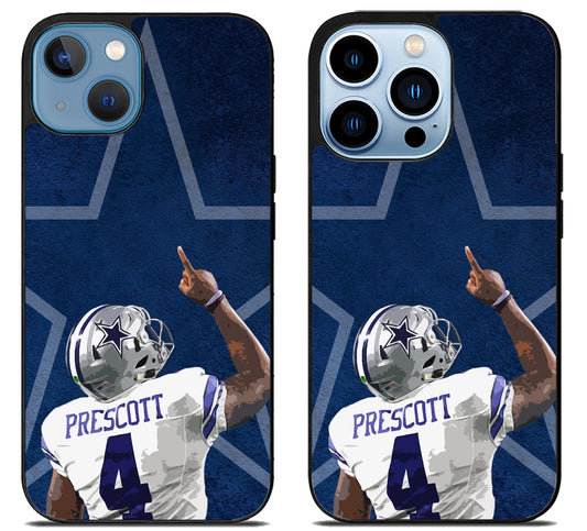 Dak Prescott Dallas Cowboys Background iPhone 13 | 13 Mini | 13 Pro | 13 Pro Max Case