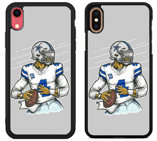 Dallas Cowboys Dak Prescott Artwork iPhone X | XS | XR | XS Max Case