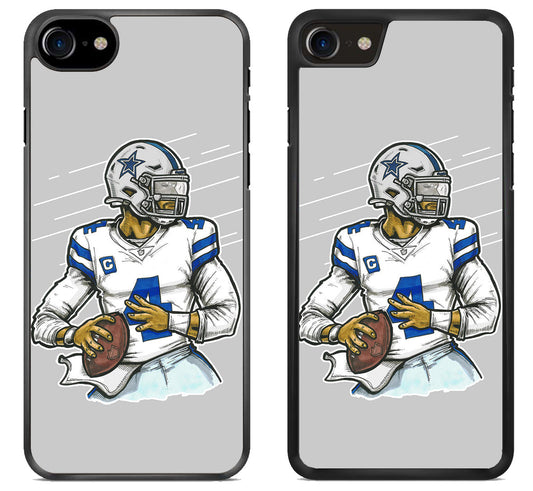 Dallas Cowboys Dak Prescott Artwork iPhone SE 2020 | iPhone SE 2022 Case