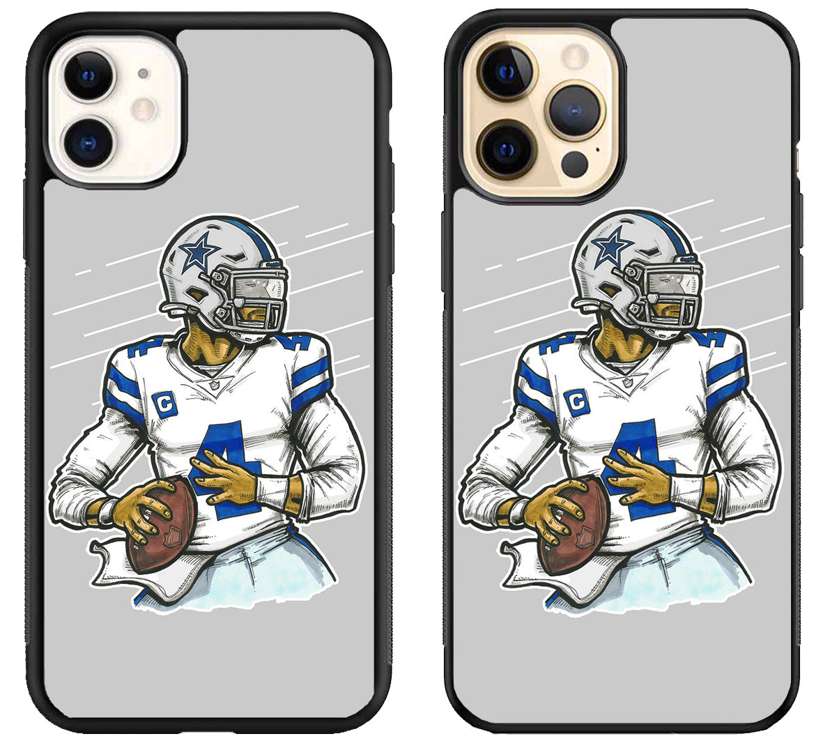 Dallas Cowboys Dak Prescott Artwork iPhone 12 | 12 Mini | 12 Pro | 12 Pro Max Case