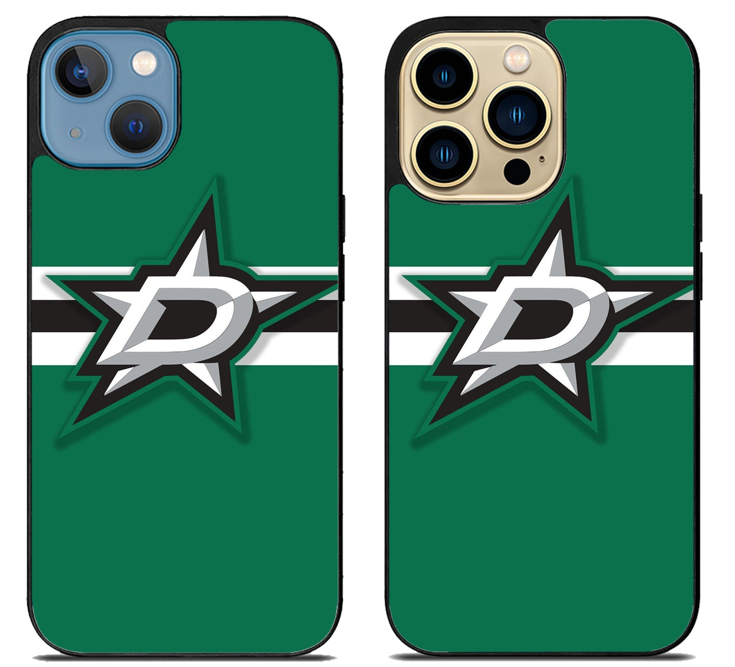 Dallas Stars Logo Stripe iPhone 14 | 14 Plus | 14 Pro | 14 Pro Max Case