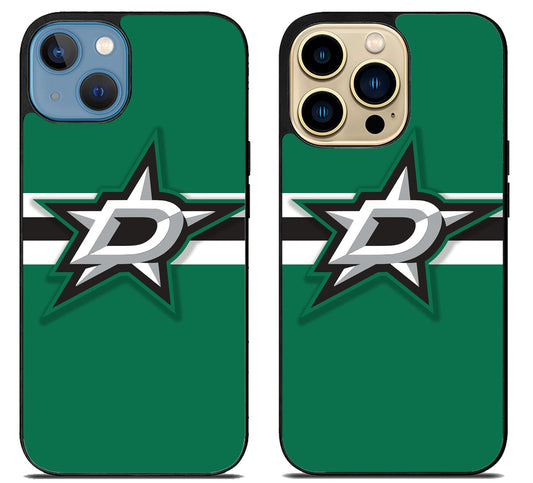Dallas Stars Logo Stripe iPhone 14 | 14 Plus | 14 Pro | 14 Pro Max Case